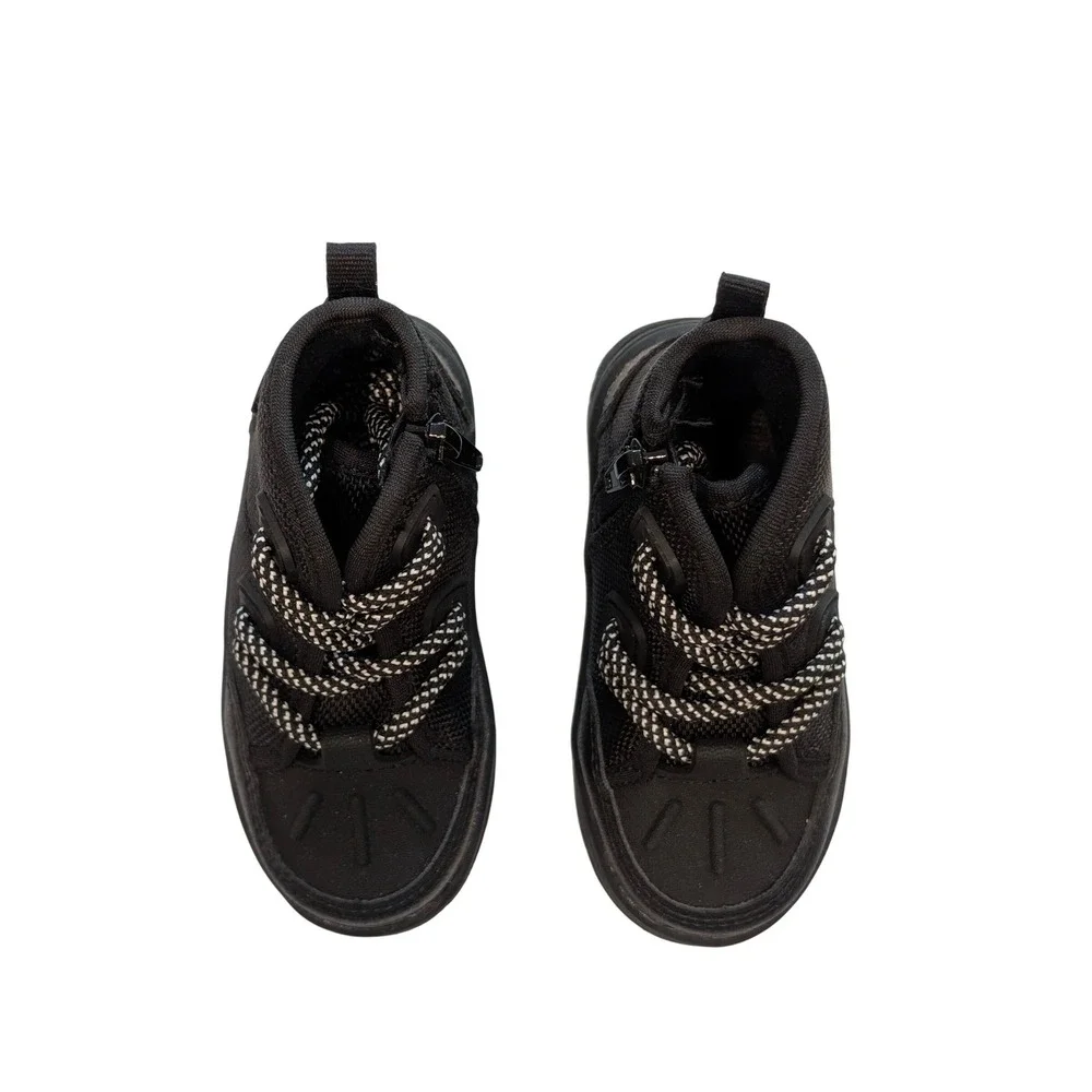 Carters Kids Toddler‎ Black High Top Boots Side Zip Lug Sole Shoes Size 5